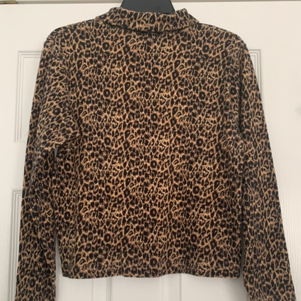 Jones New York Sport S Cheetah Print Turtleneck